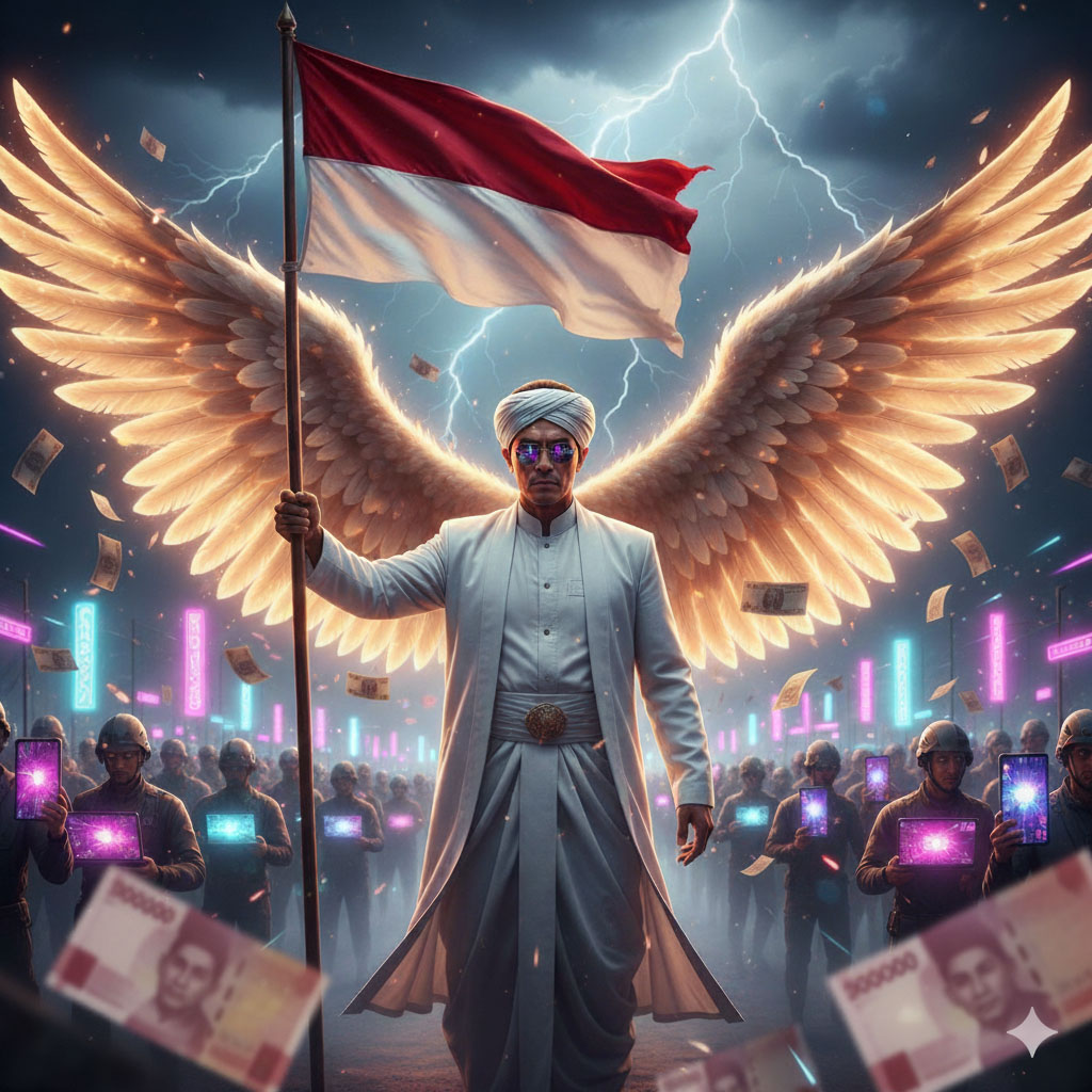 Ilustrasi AI menciptakan seni visual